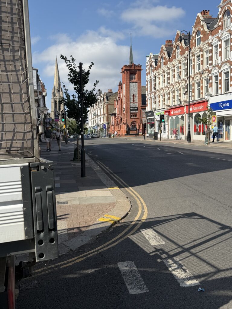 Mullarkeys Clearances rubbish clearance van working in Muswell Hill (N10)